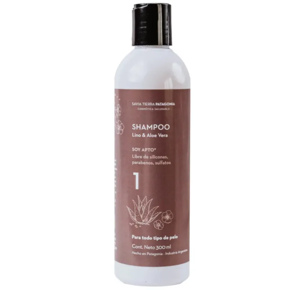 Shampoo Lino y Aloe Vera Savia Tierra x 300ml