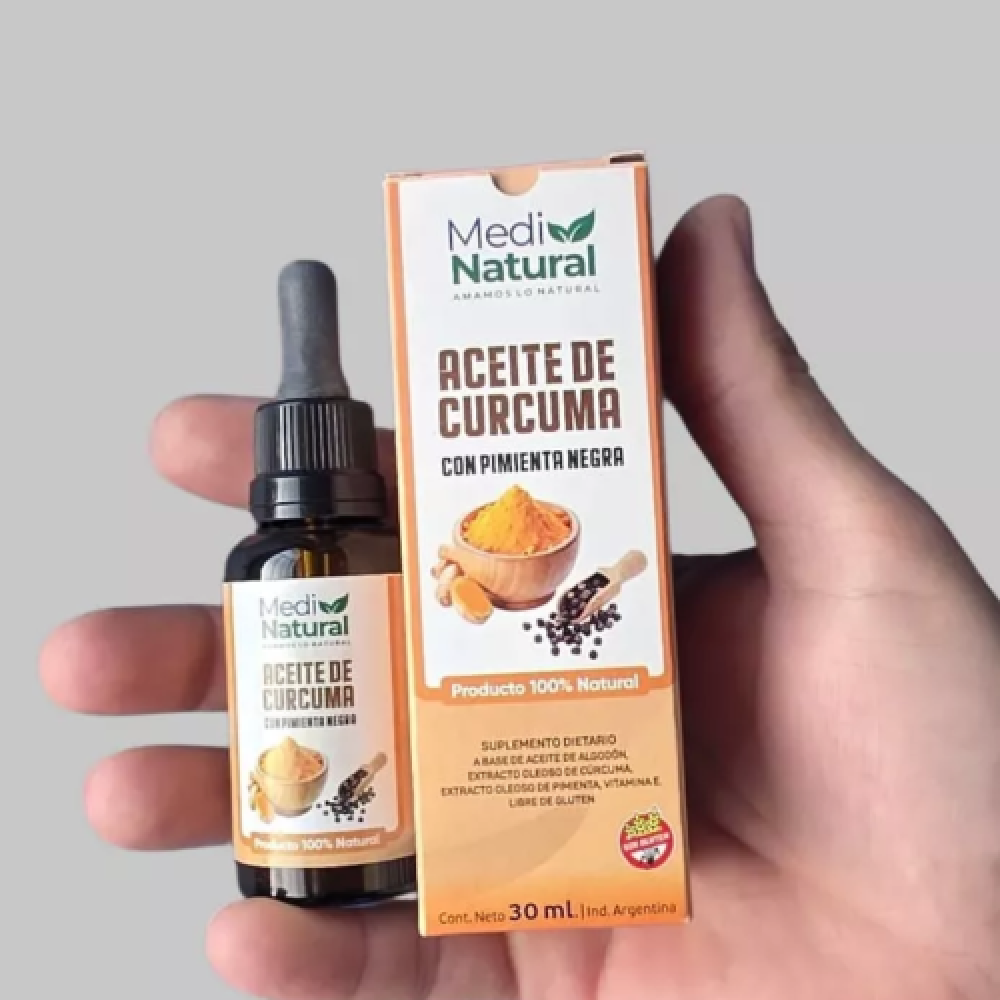 Aceite de Cúrcuma + Pimienta - Medi Natural