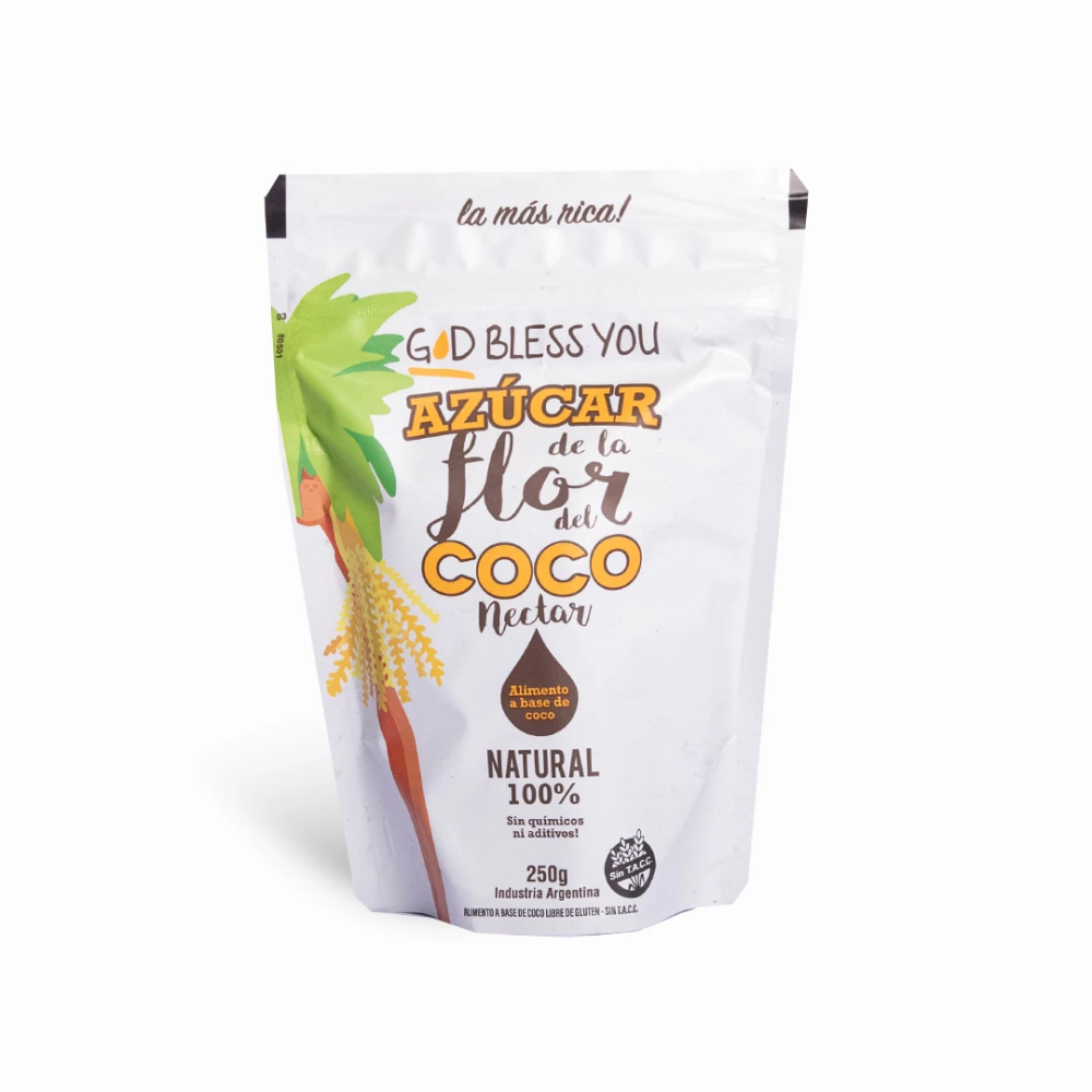 Azúcar de la Flor del Coco Doypack - God Bless You 250g