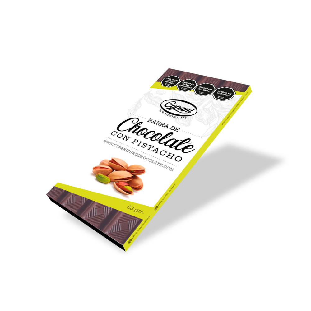 Tableta de Chocolate con Pistacho x 63g