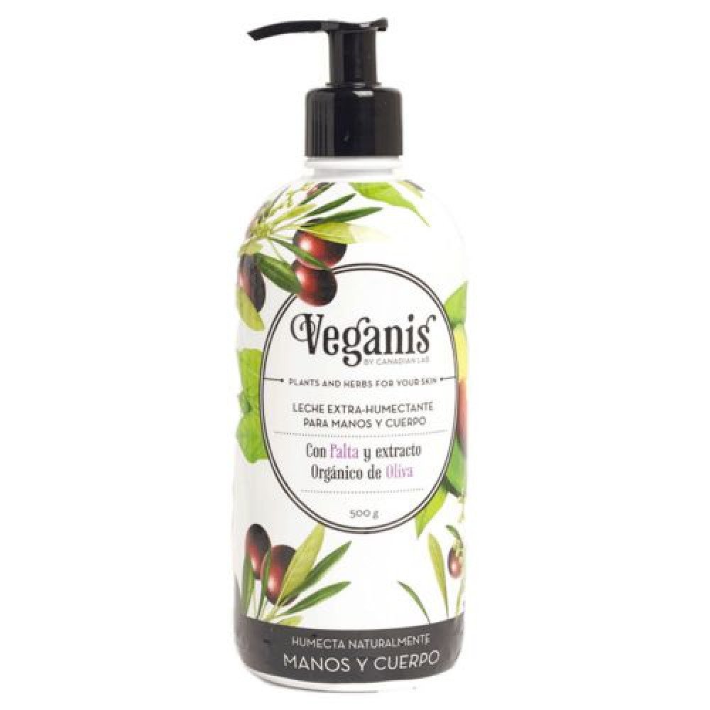 Leche Extra humectante Corporal con Palta y Extracto Orgánico de Oliva Veganis x 500gr