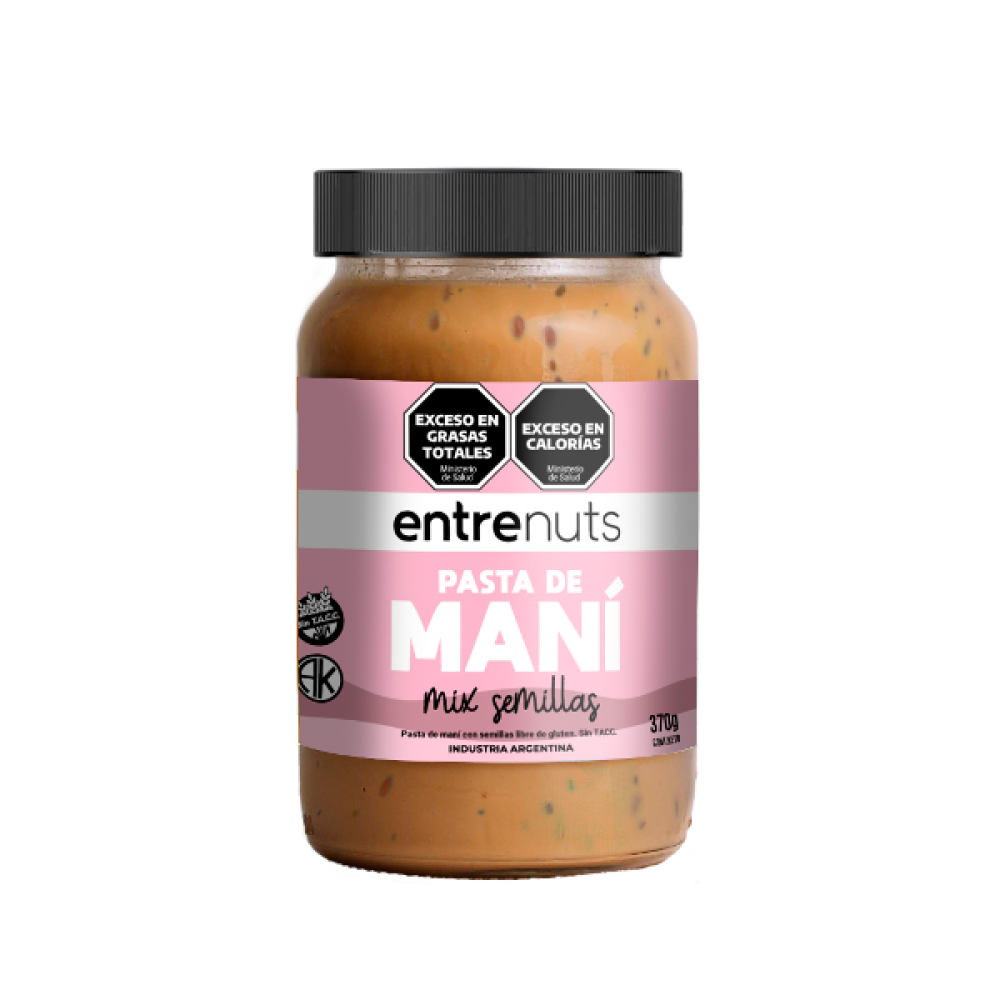 ENTRE NUTS - Pasta de Maní con Mix de Semillas x 370g