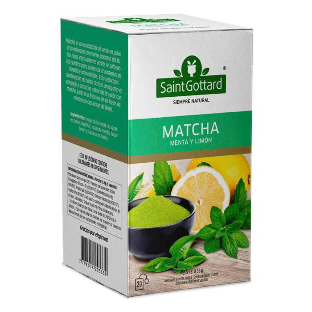 Té Matcha, Menta y Limón Saint Gottard