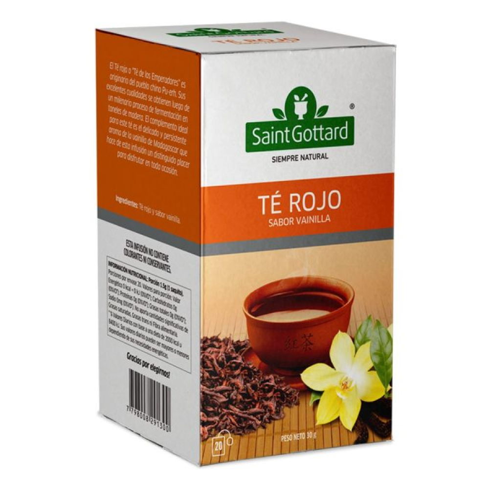 Té Rojo Sabor Vainilla Saint Gottard