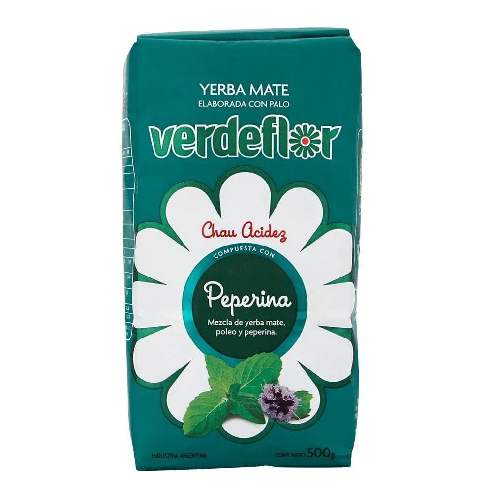 VERDEFLOR - Yerba Mate Compuesta con Peperina x 500g