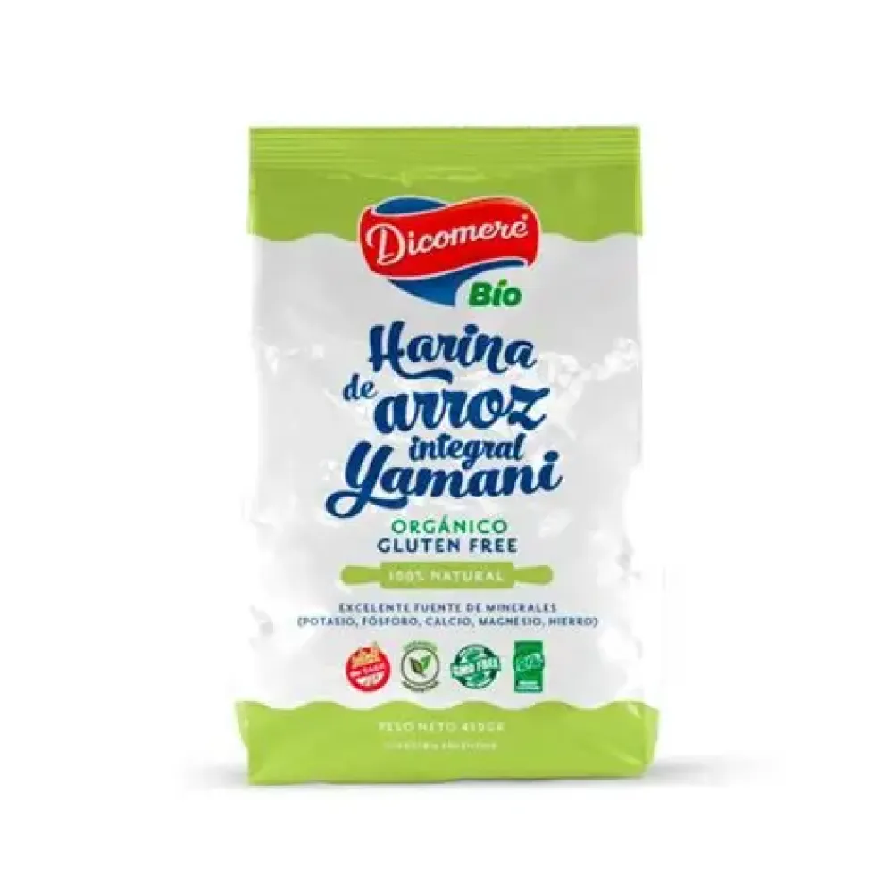 HARINA DE ARROZ INTEGRAL 500g - Dicomere