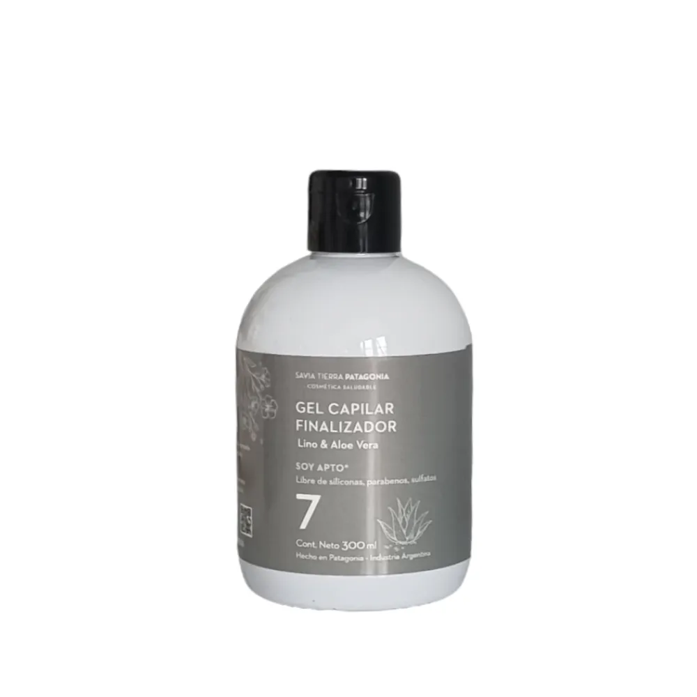 Gel Finalizador De Lino Y Aloe Vera (verbena limon uva) Savia Tierra x 300ml